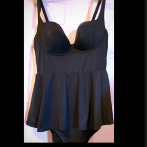 Torrid Black Peplum Swim Suit